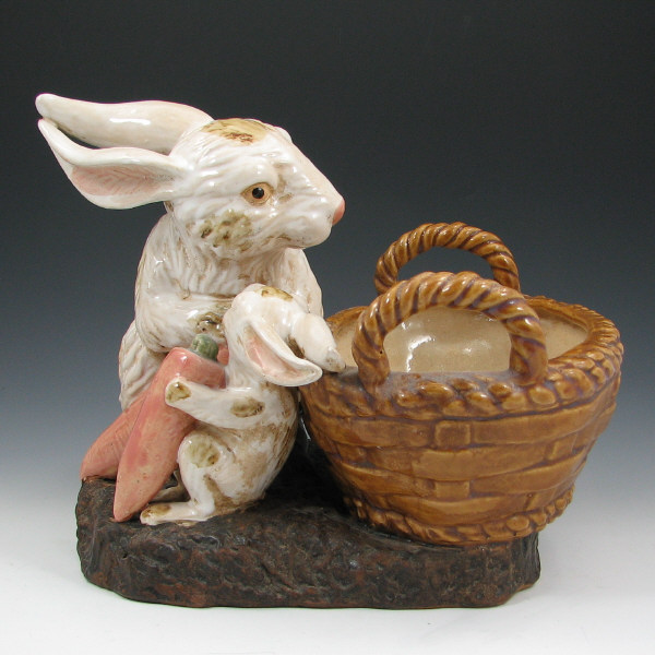 Appraisal: Ceramic Art Rabbit Planter Large ceramic art rabbit planter While