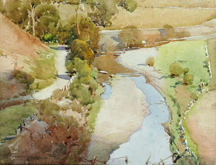 Appraisal: Harold Herbert - Eltham Landscape watercolour inscribed 'To G C