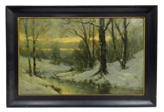 Appraisal: Arthur V Diehl American - oil on board winter landscape