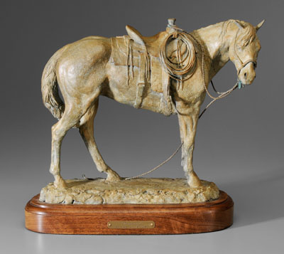 Appraisal: Carl Ciliax bronze horse born working since with western saddle