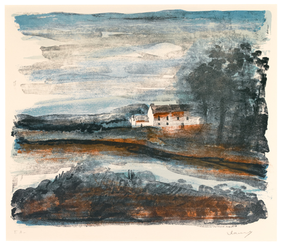 Appraisal: MAURICE DE VLAMINCK Sur les bords de l'Oise Color lithograph