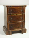 Appraisal: HALF COMMODE - th C Continental three drawer block end