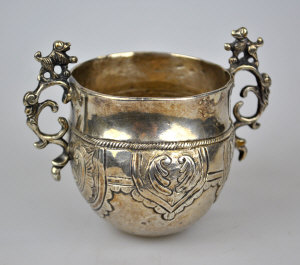 Appraisal: A th century South American low-grade silver small bowl the