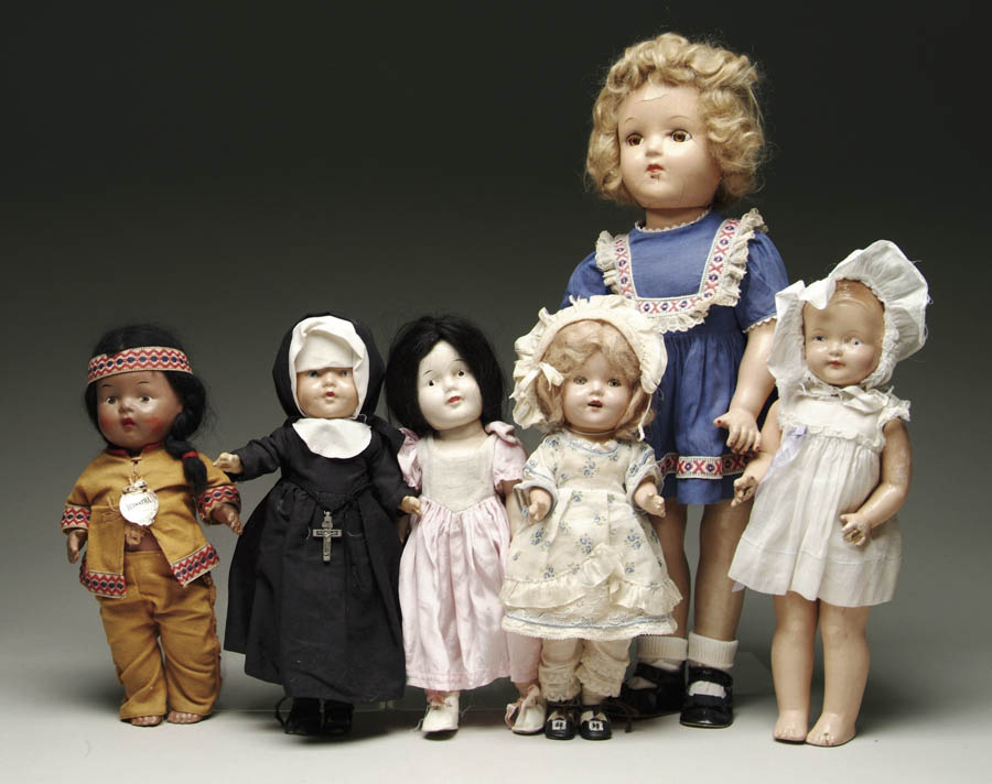 Appraisal: LOT OF COMPOSITION DOLLS Lot includes Effanbee Baby Dainty compo