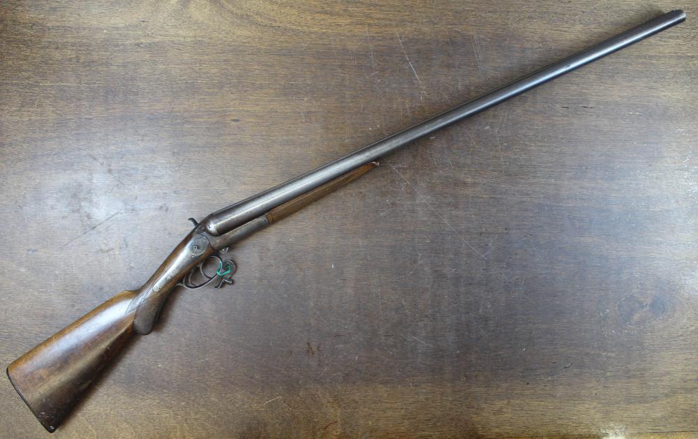 Appraisal: ANTIQUE U S ARMS SIDE LEVER DOUBLE BARREL SHOTGUN gauge