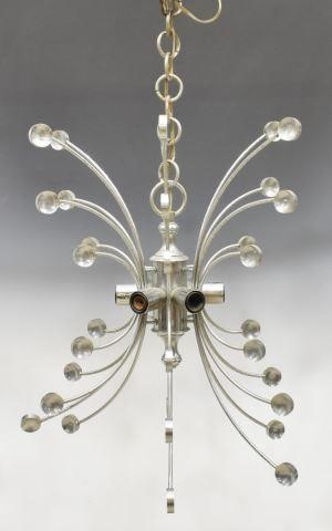 Appraisal: Italian mid-century modern six-light chandelier c s- s having chromed