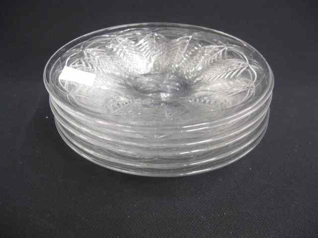 Appraisal: Crystal Salad Plates wheel cut design ''