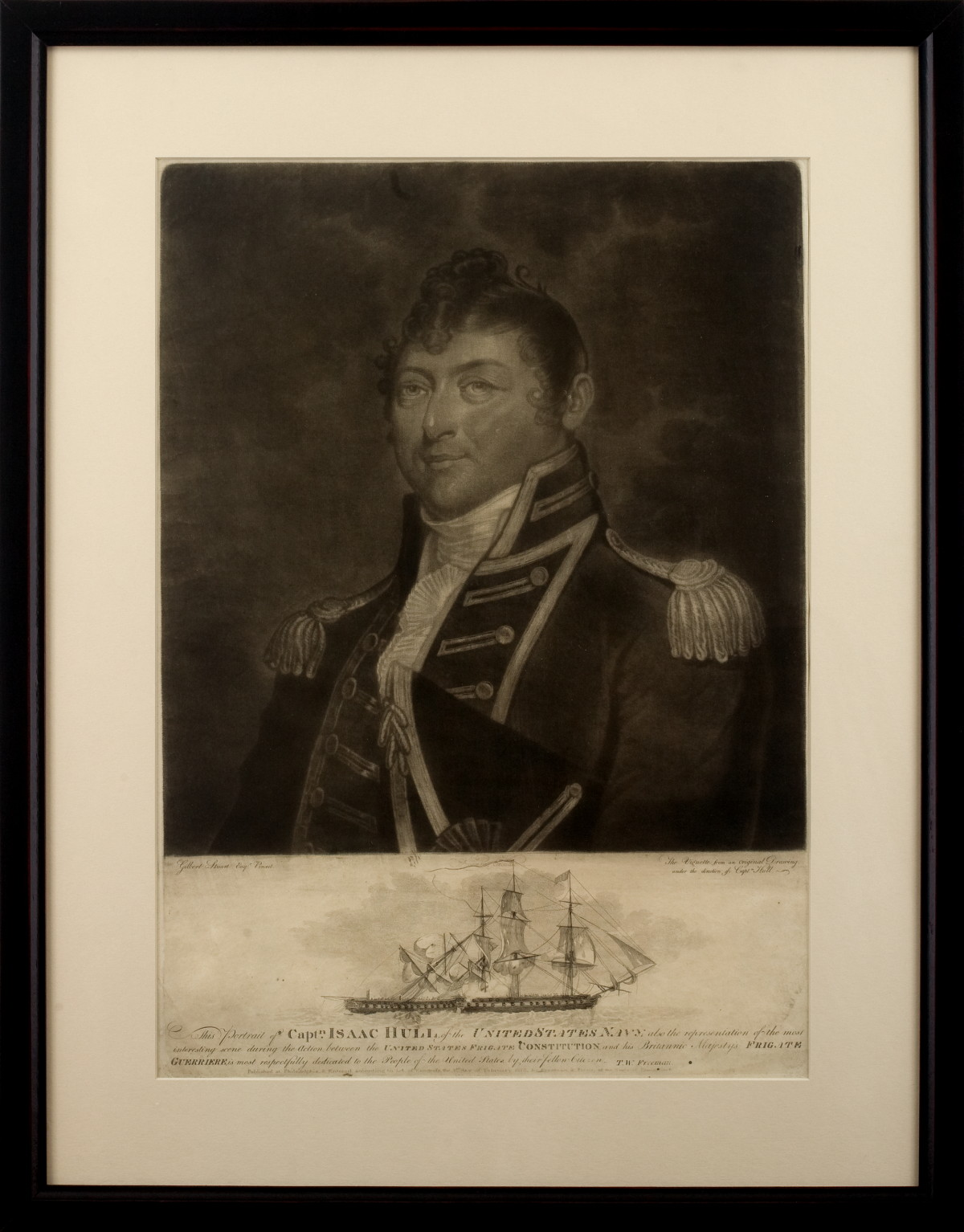 Appraisal: PORTRAIT OF CAPT ISAAC HULL OF THE UNITED STATES NAVY