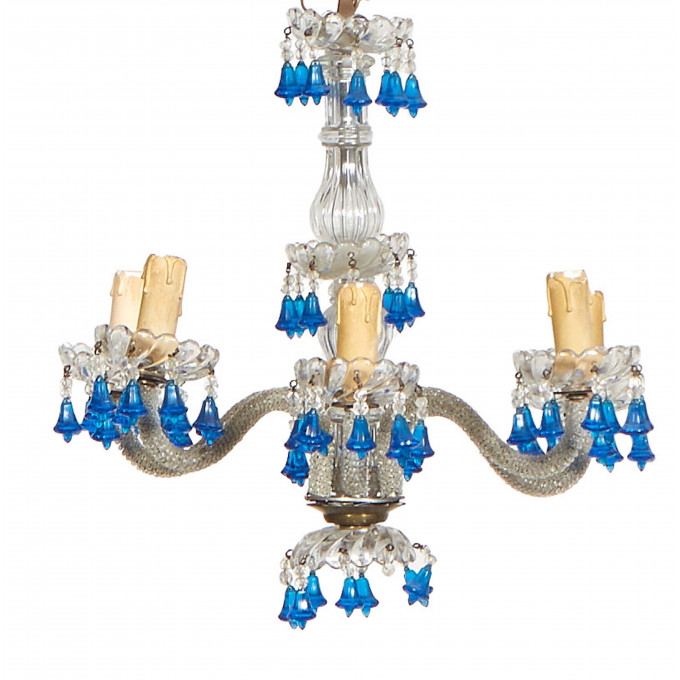 Appraisal: Diminutive French Venetian Style SIx Light Chandelier th c the