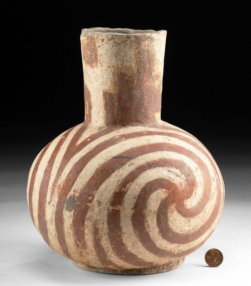 Appraisal: Mississippian Bi-chrome Pottery Jar w TL Native American North America