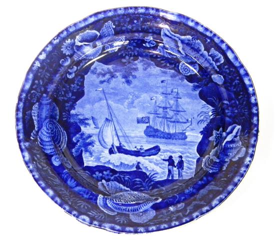 Appraisal: Staffordshire blue transfer-ware plate ''Cadmus'' by Enoch Wood Sons named