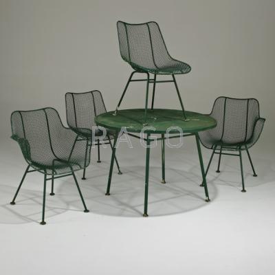 Appraisal: RUSSEL WOODARD sculptura dining table and set of four chairs