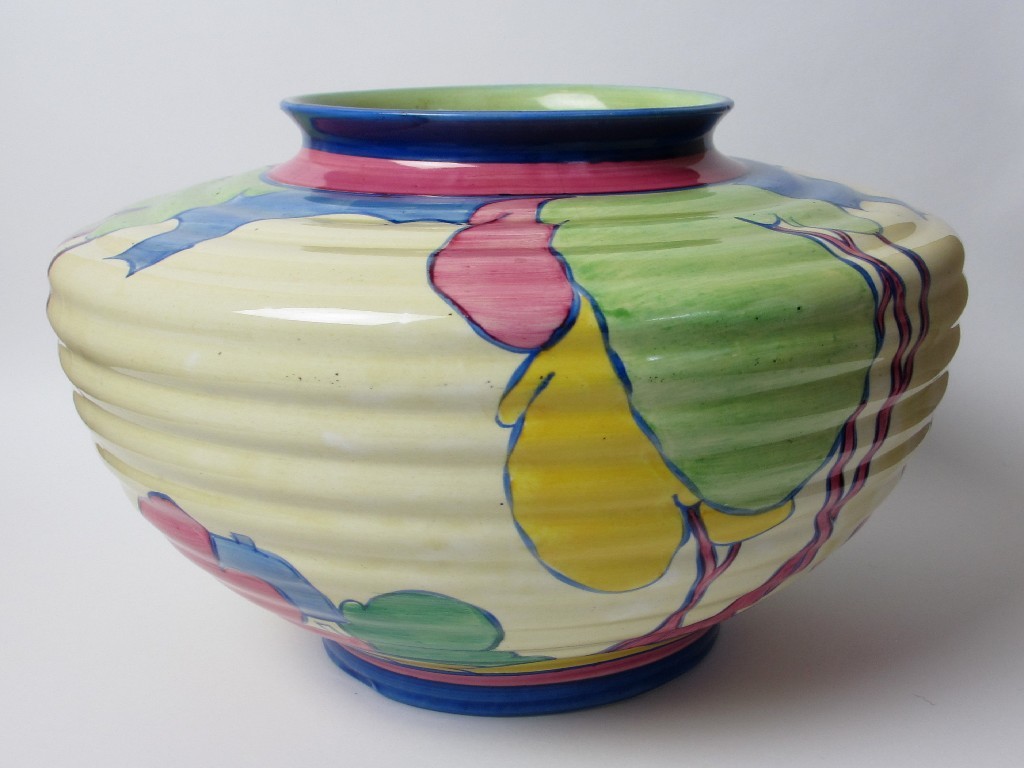 Appraisal: A Clarice Cliff Original Bizarre Autumn Pastel design vase shape