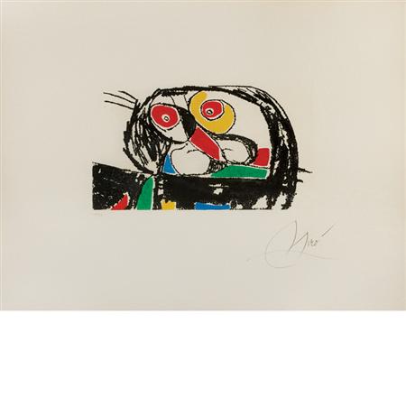 Appraisal: Joan Miro LE BOUSIER II Color etching and aquatint Estimate