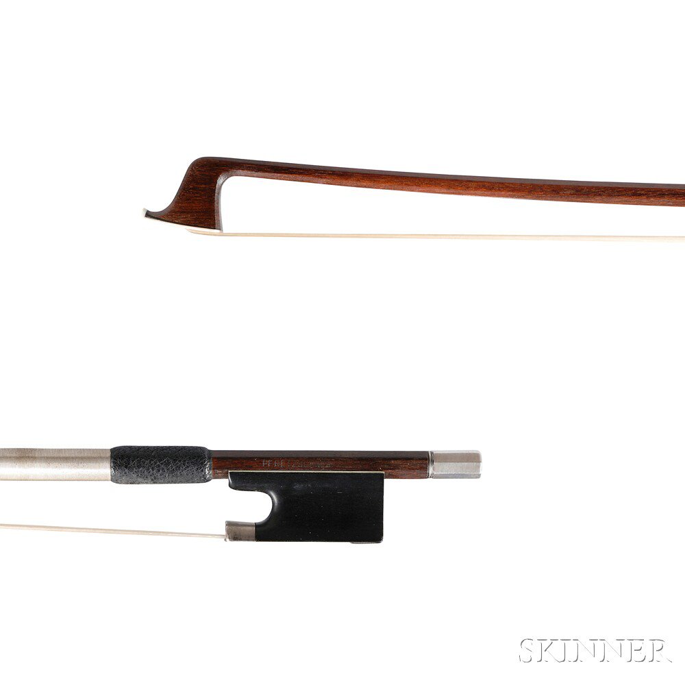 Appraisal: German Silver-mounted Violin Bow Pfretzschner the octagonal stick stamped PFRETZSCHNER