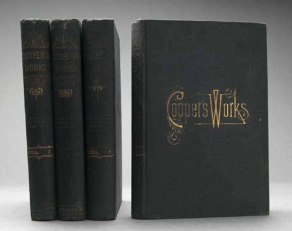 Appraisal: Cooper James Fenimore Works NY volumes to Original gilt-decorated green