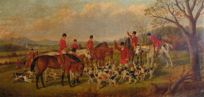 Appraisal: HERBERT MENZIES MARSHALL british - HUNTING SCENE Signed bottom left