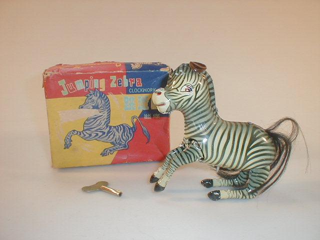 Appraisal: A made in China tin plate clockwork Jumping Zebra boxed