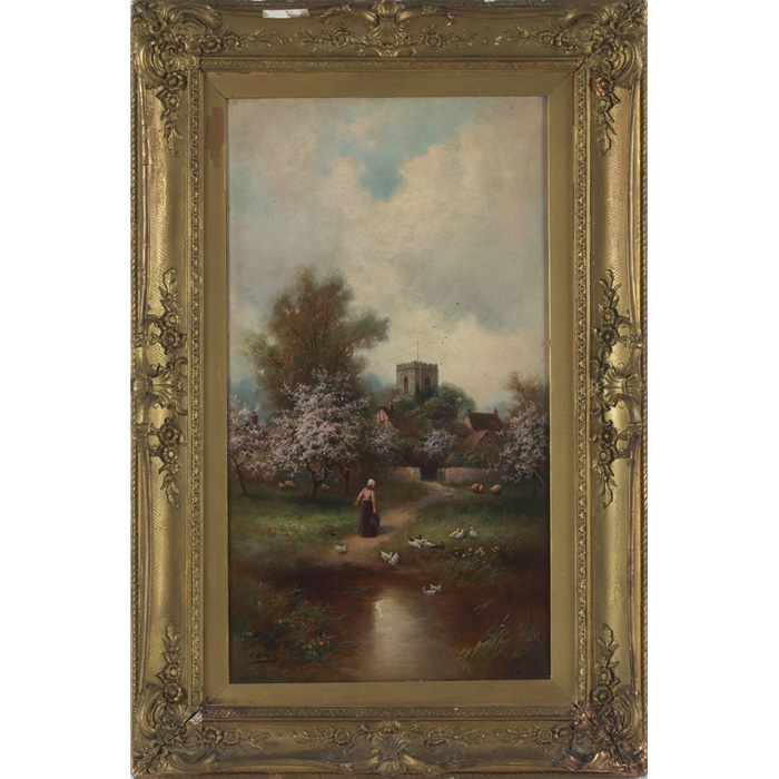 Appraisal: F Arnold British early th century Spring Blossoms c oil