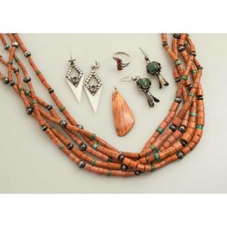 Appraisal: Assorted Southwest Jewelry Assorted Southwest jewelry comprising two pairs of