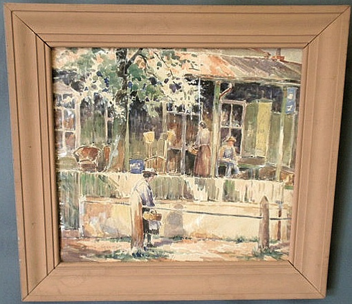 Appraisal: Greene Albert Van Nesse American - rare watercolor painting of