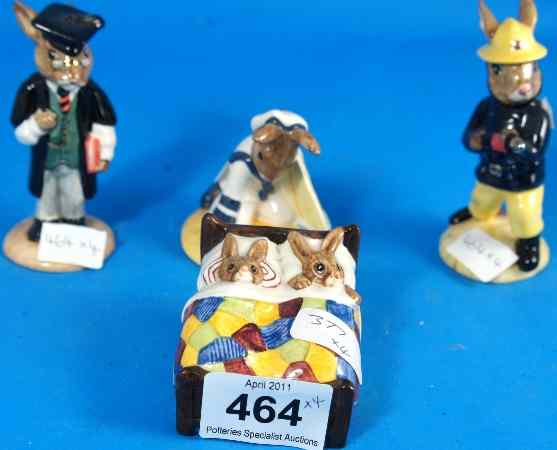 Appraisal: Royal Doulton Bunnykins Figures Sleepytime DB Sailor DB School Master