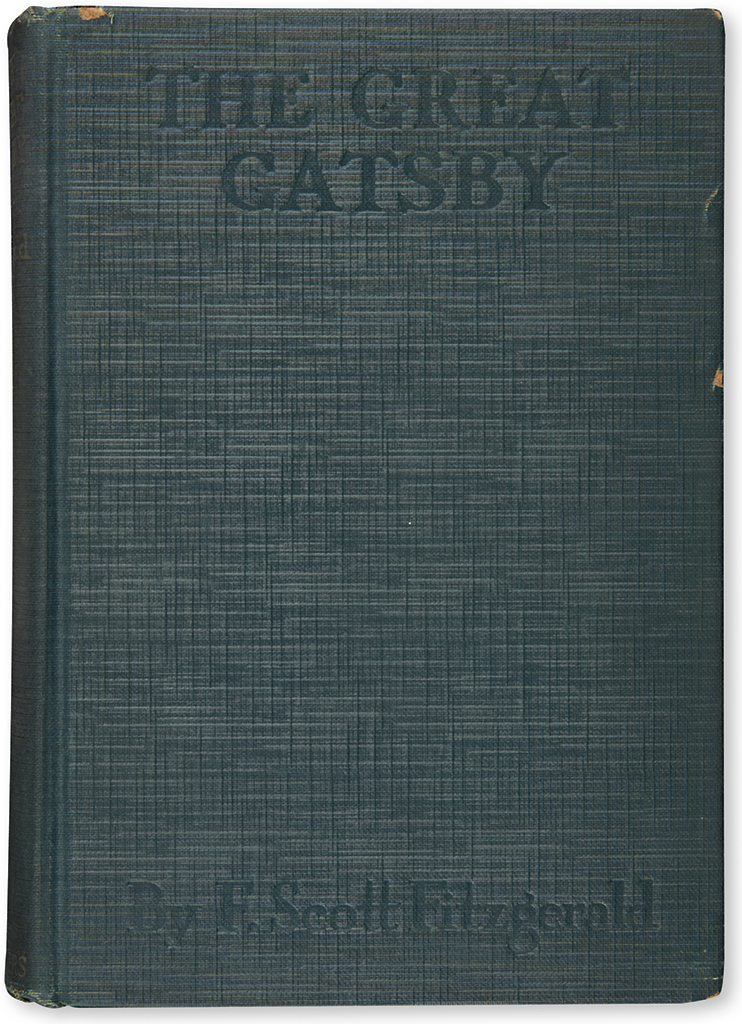 Appraisal: FITZGERALD F SCOTT The Great Gatsby vo original dark green