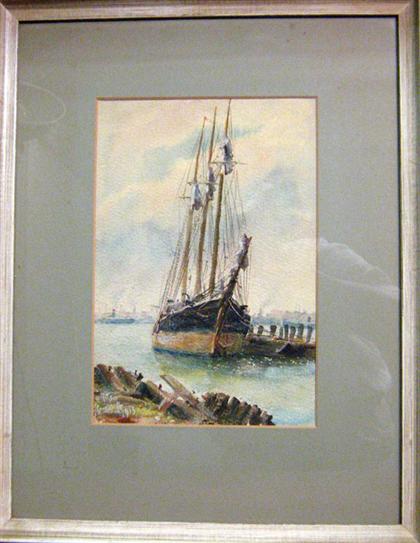 Appraisal: PITTS american school th century A SAILING SHIP Possibly Cooper