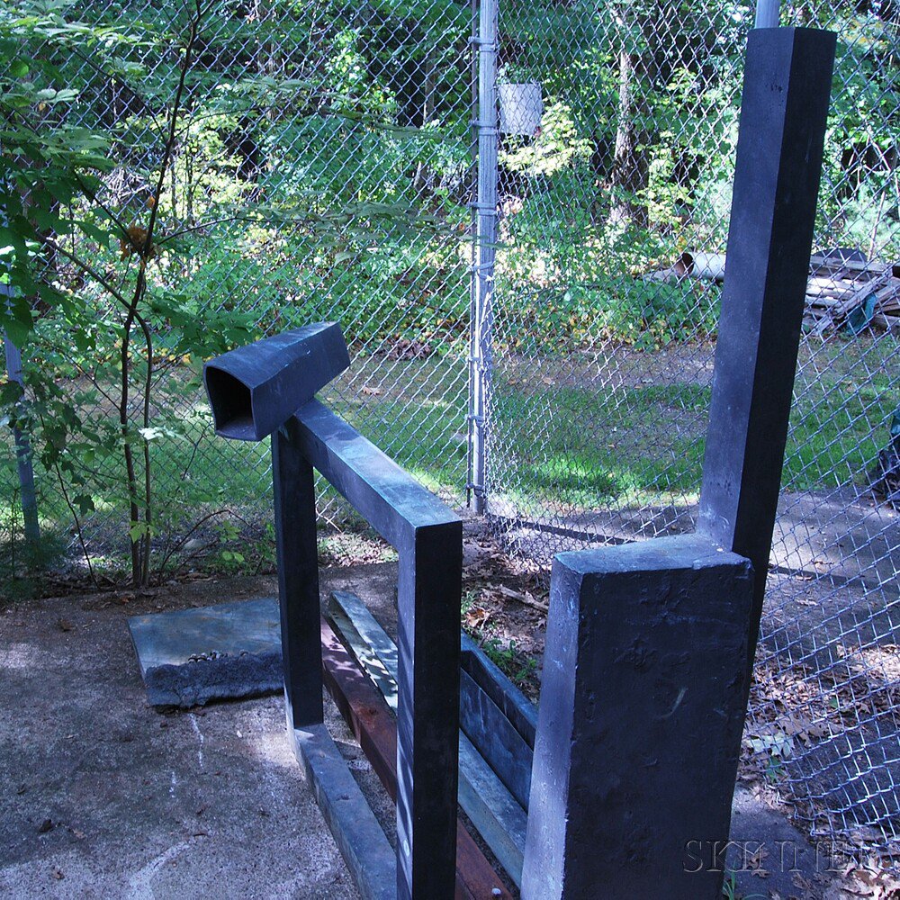 Appraisal: Large Bronze Abstract Outdoor Sculpture Mailbox Estimate - The absence