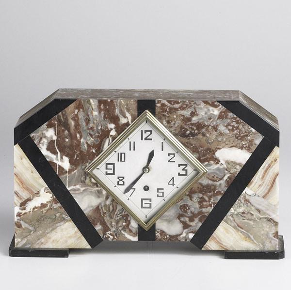 Appraisal: FRENCH ART DECO Mantle clock time only th C X