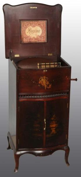 Appraisal: Regina Floor Model Style Music Changer Description Mahogany Rookwood case