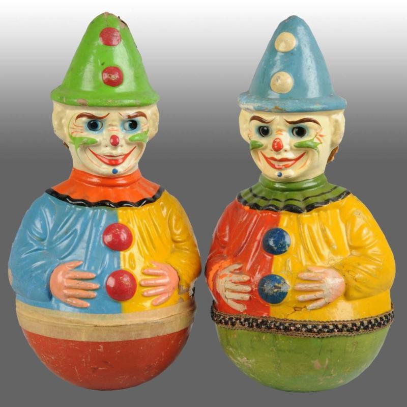 Appraisal: Lot of Clown Roly-Poly Toys Description German Both in different