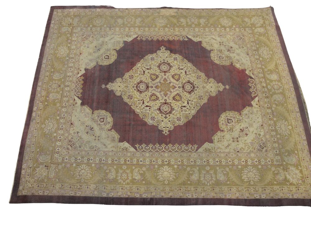 Appraisal: Agra Oriental Carpet ' x ' wear Agra Oriental Carpet