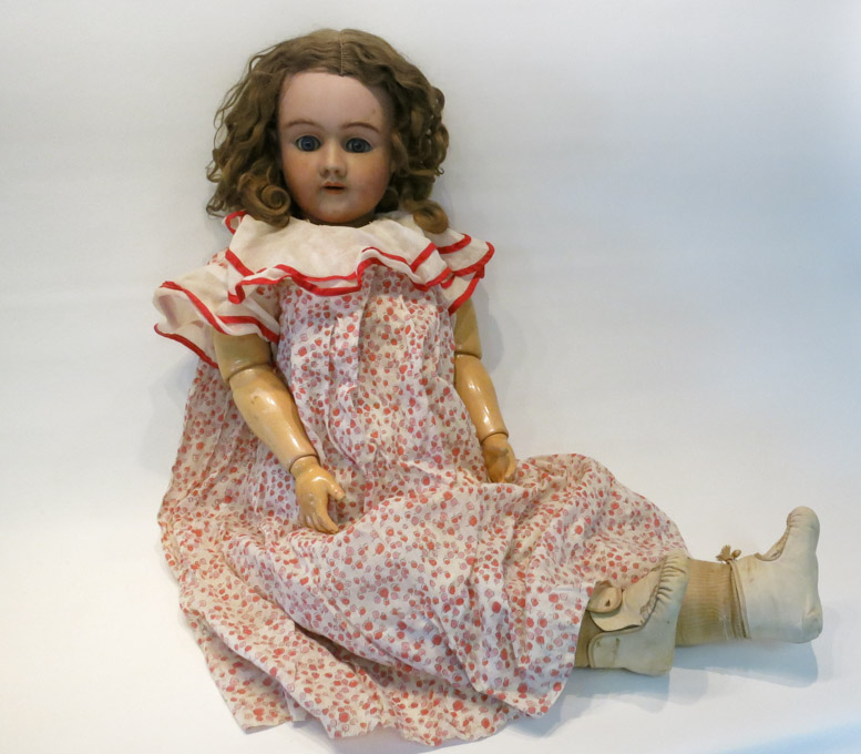 Appraisal: GERMAN BISQUE SOCKET HEAD CHILD DOLL by Heinrich Handwerck Simon