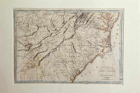 Appraisal: Rare early map Southeastern United States Carte des Provinces Meridionales