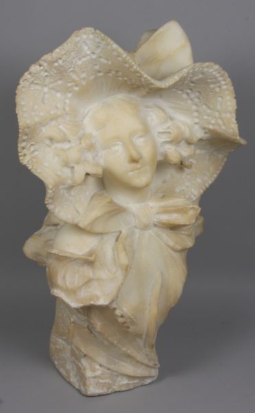 Appraisal: Alabaster bust of a Victorian lady h Good condition EST