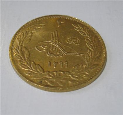 Appraisal: Gold Ottoman coin