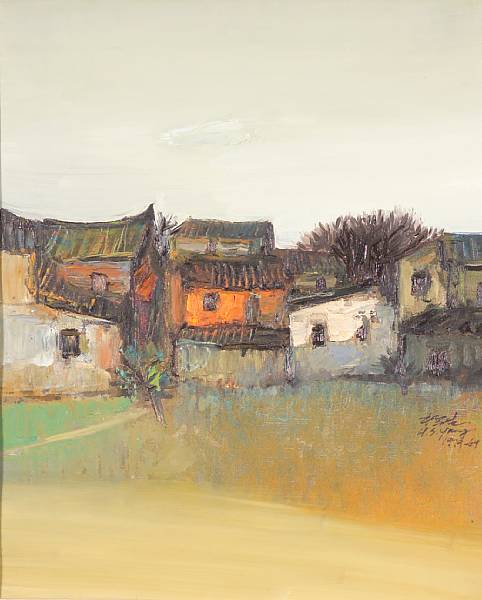 Appraisal: Yang Xingsheng Yang Hsing-sheng b Countryside in Twilight Oil on