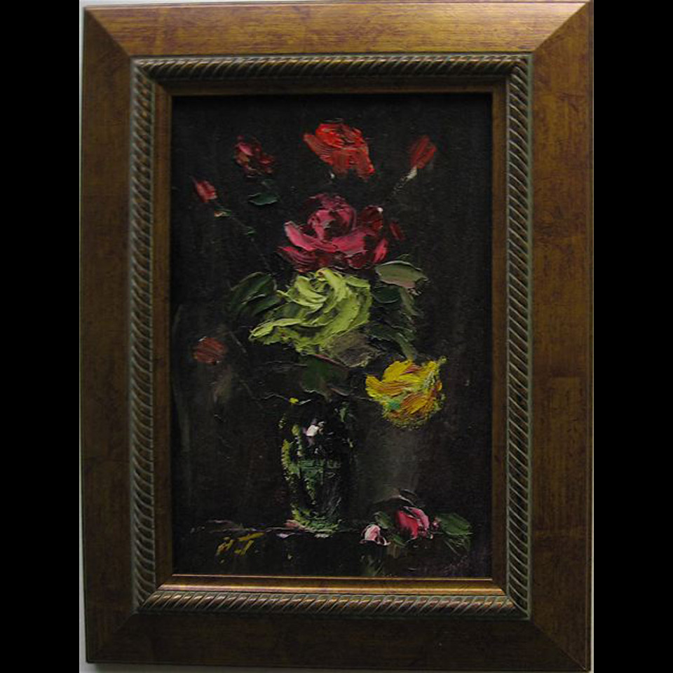 Appraisal: ROSES ARMAND TATOSSIAN - CANADIAN OIL ON CARDBOARD SIGNED AND