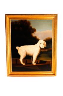 Appraisal: After George Stubbs White Poodle in a Punt After George