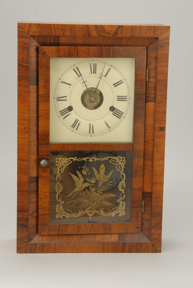 Appraisal: RARE HALF-SIZE SETH THOMAS EMPIRE SHELF CLOCK In mahogany with