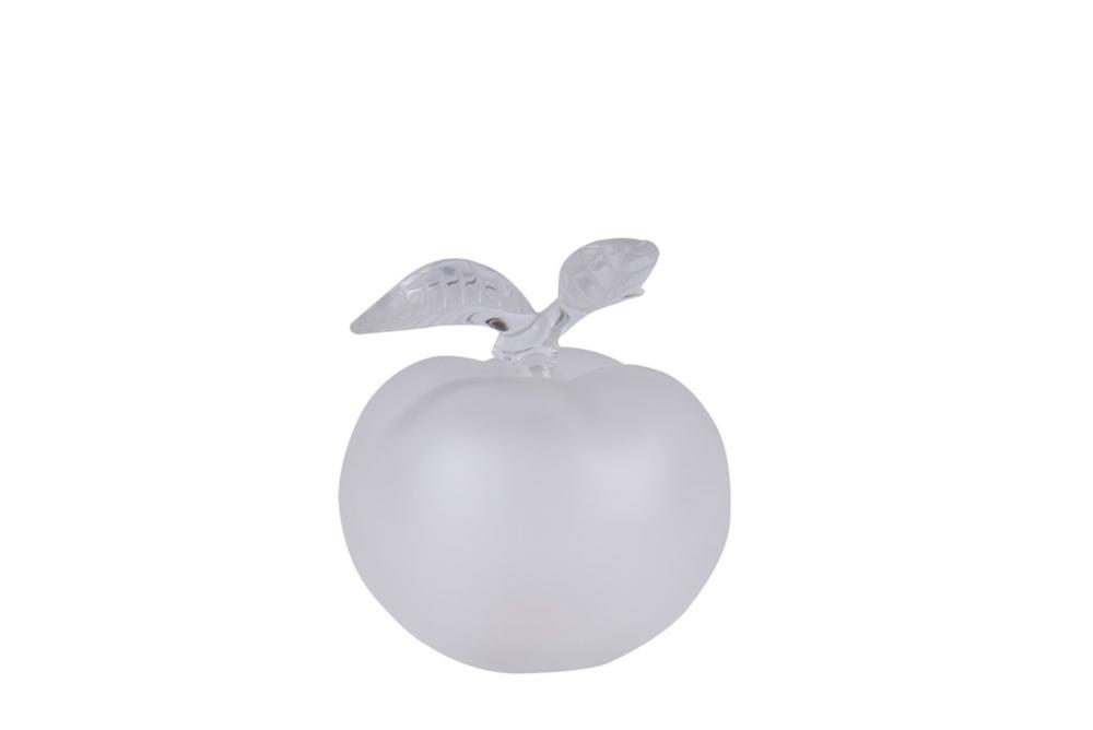 Appraisal: LALIQUE MOLDED GLASS APPLE inches wide inches high Condition