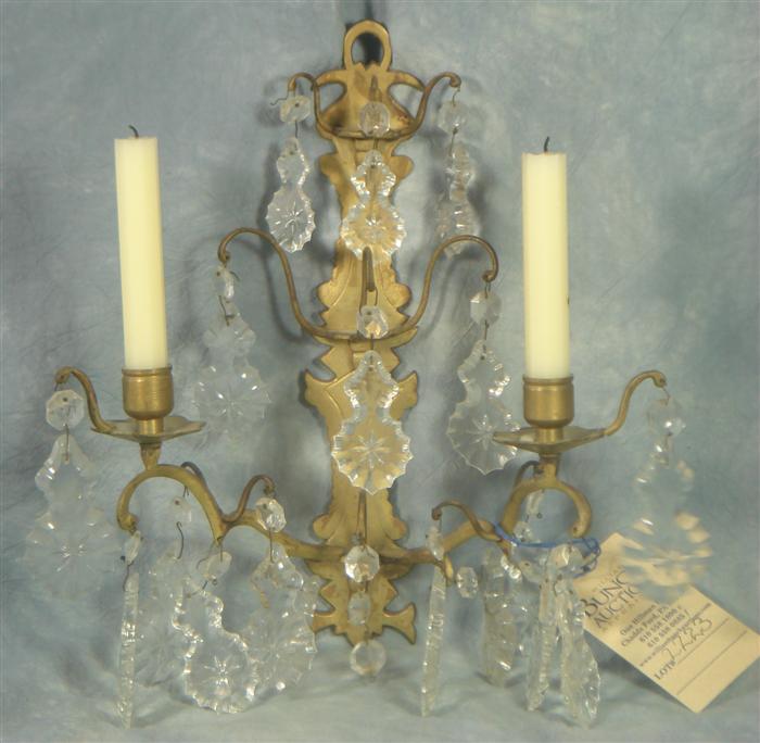 Appraisal: brass Venetian wall sconce h Estimate -