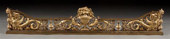 Appraisal: Louis XV style cast brass fire fender late th century