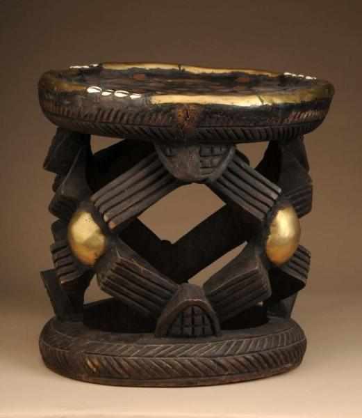 Appraisal: Central African Bamoun Royal Stool Description From Cameroon Made of