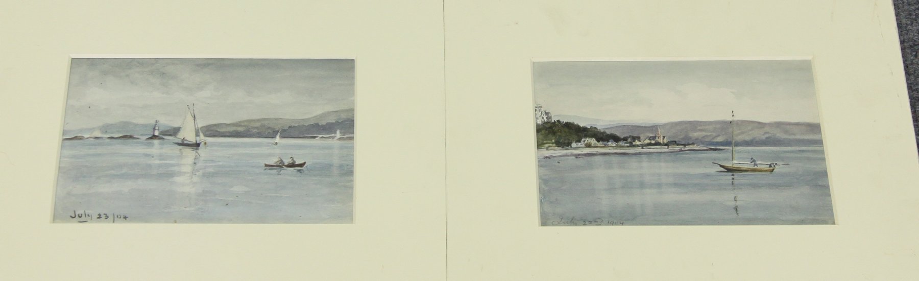 Appraisal: Early th Century Coastal Scenes a pair dated watercolour cm