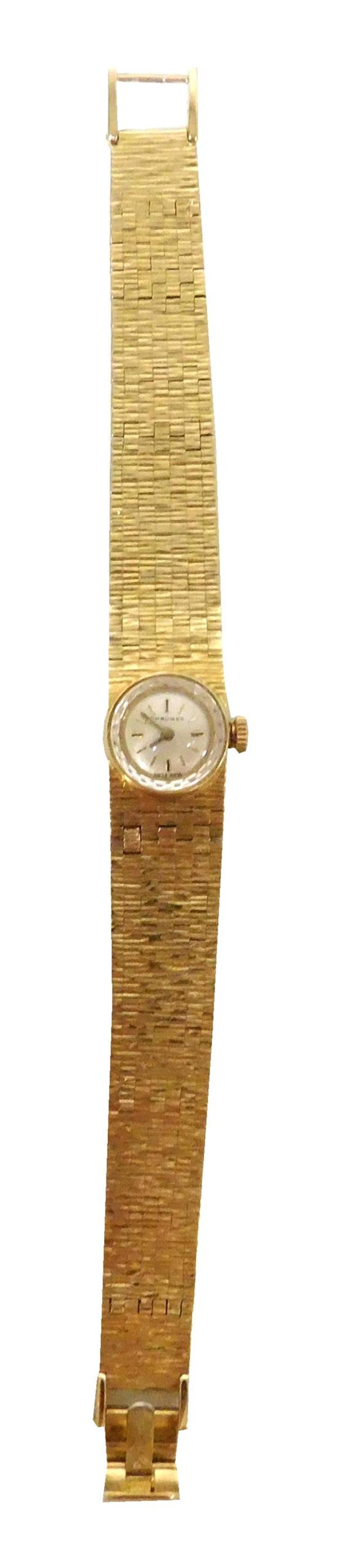 Appraisal: JEWELRY K Chromex Dress Watch one stamped K yellow gold