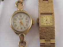 Appraisal: A carat gold lady's wrist watch and bracelet by Bueche