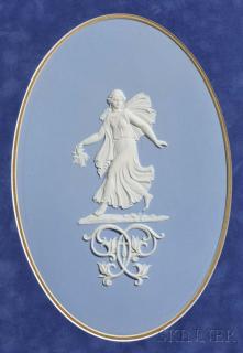 Appraisal: Wedgwood Solid Light Blue Jasper Plaque England early th century