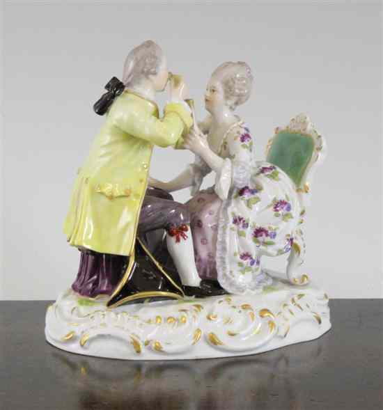 Appraisal: A Meissen group of a lady and gentleman th century